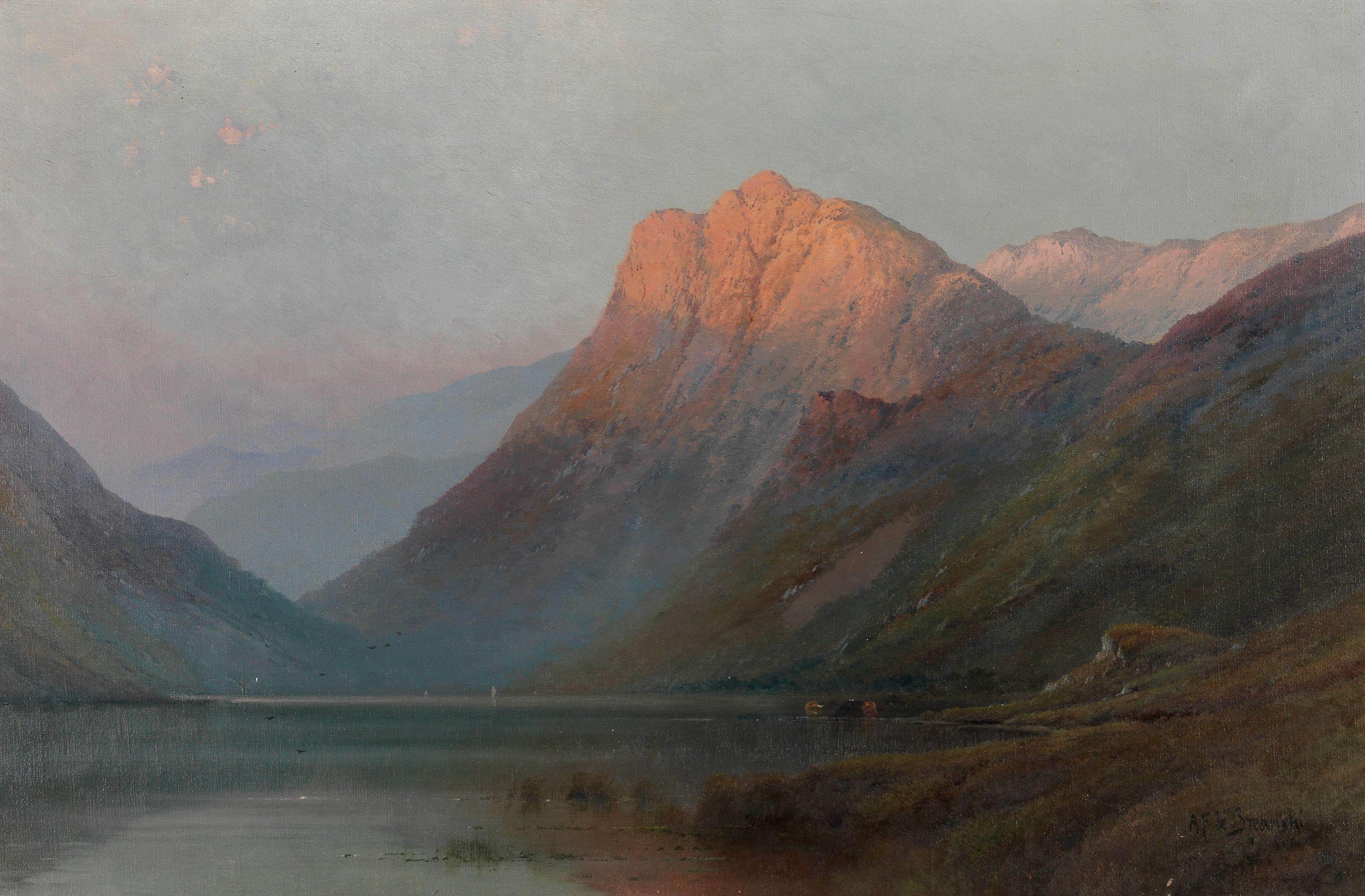 Alfred Fontville de Breanski - Loch Fyne with cattle watering