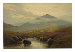 Alfred Fontville De Breanski - On The River Lyd, Dartmoor