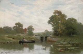 Alfred Fontville de Bréanski - Penton Hook Lock On The Thames