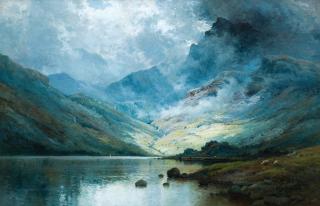 Alfred Fontville de Breanski - Sunshine and Shadow, Wastwater