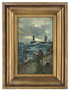 Alfred Fontville de Bréanski - The lighthouse; and The raging sea
