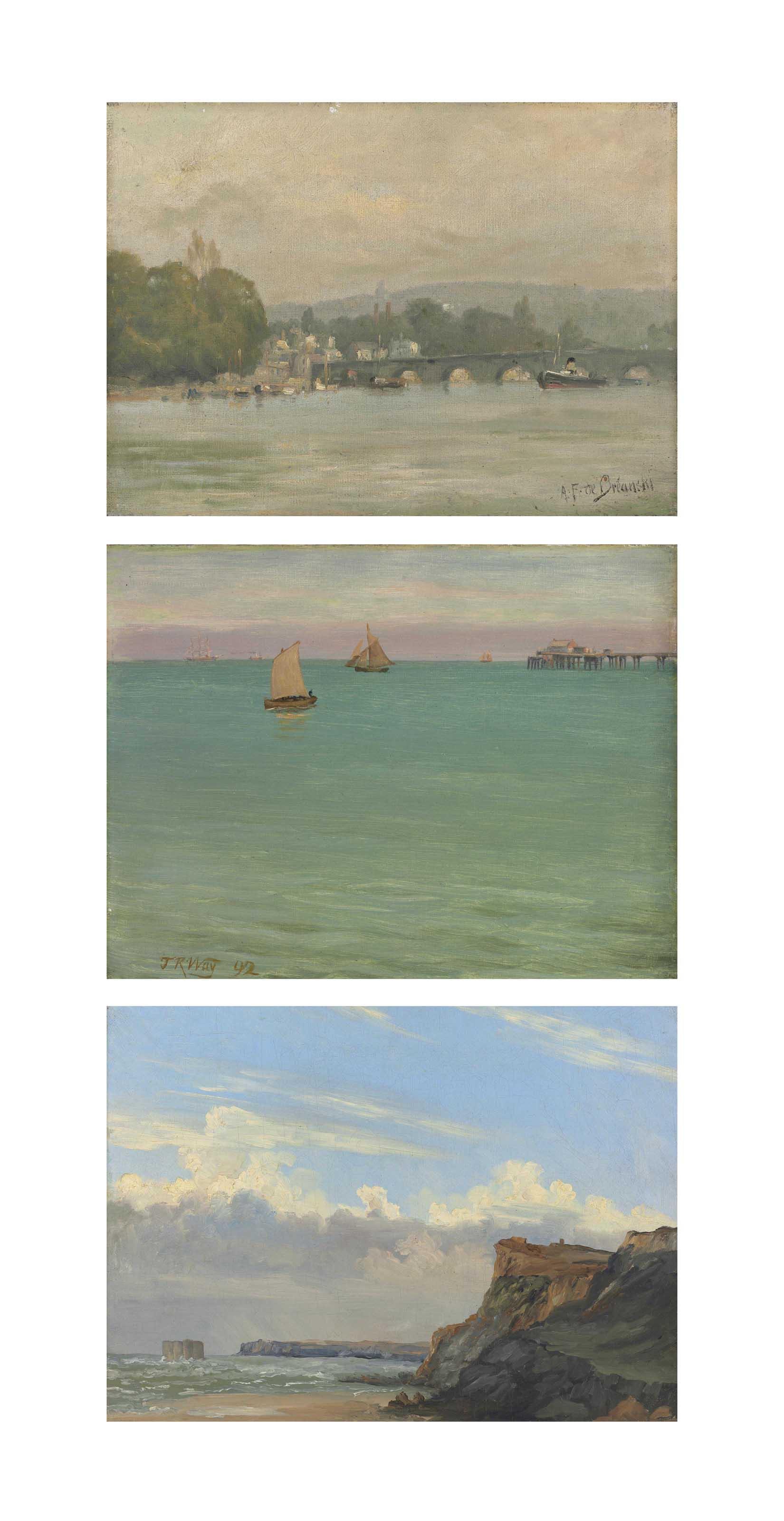 Alfred Fontville De Bréanski - The Seine at St Cloud