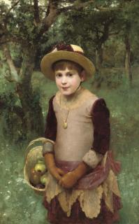 Alfred Glendening, Jun., R.B.A. - The apple picker
