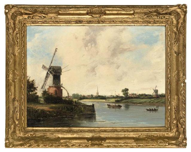 Alfred Gomersal Vickers - A calm day on the canal