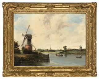 Alfred Gomersal Vickers - A calm day on the canal