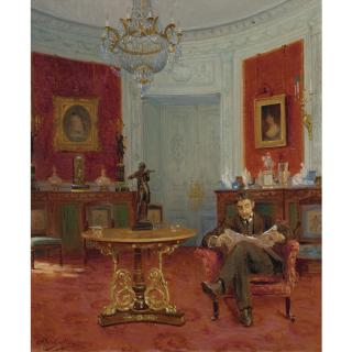 Alfred Guillou - Self-Portrait In An Interior