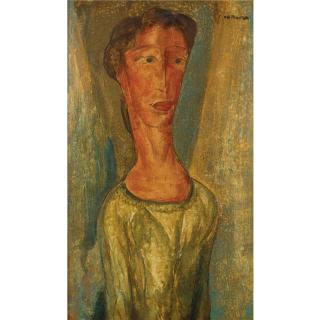 Alfred H. Maurer - Young Woman In Green Dress