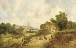 Alfred H. Vickers - A country lane