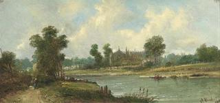 Alfred H. Vickers - Eton College From The Thames