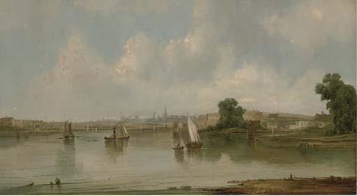 Alfred H. Vickers - Traffic On The River, Thought To Be At Hull