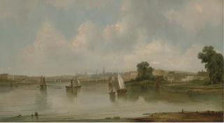 Alfred H. Vickers - Traffic On The River, Thought To Be At Hull