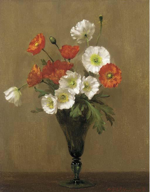 Alfred Hayward - Still-Life with Poppies