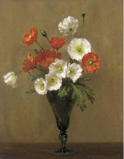 Alfred Hayward - Still-Life with Poppies