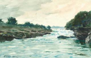 Alfred Heaton Cooper - A river in spate