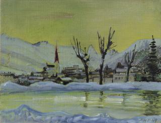 Alfred Heinrich Pellegrini - Blick Über Den Curlingplatz Des Hotel Belvedere (Davos), 1949