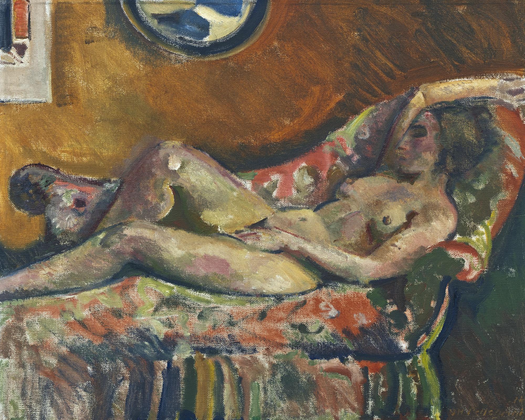 Alfred Heinrich Pellegrini - Mädchen Auf Diwan, 1914