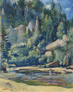 Alfred Heinrich Pellegrini - Partie Am Necker (Toggenburg), 1949