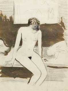 Alfred Heinrich Pellegrini - Sitzender Mädchenakt, 1929 Sitting Nude, 1929