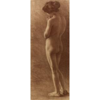 Alfred Heinrich Pellegrini - Stehender Weiblicher Akt Standing Female Nude