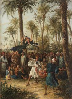 Alfred Henri Darjou - The festival of Raja Sankranti, Orissa, India