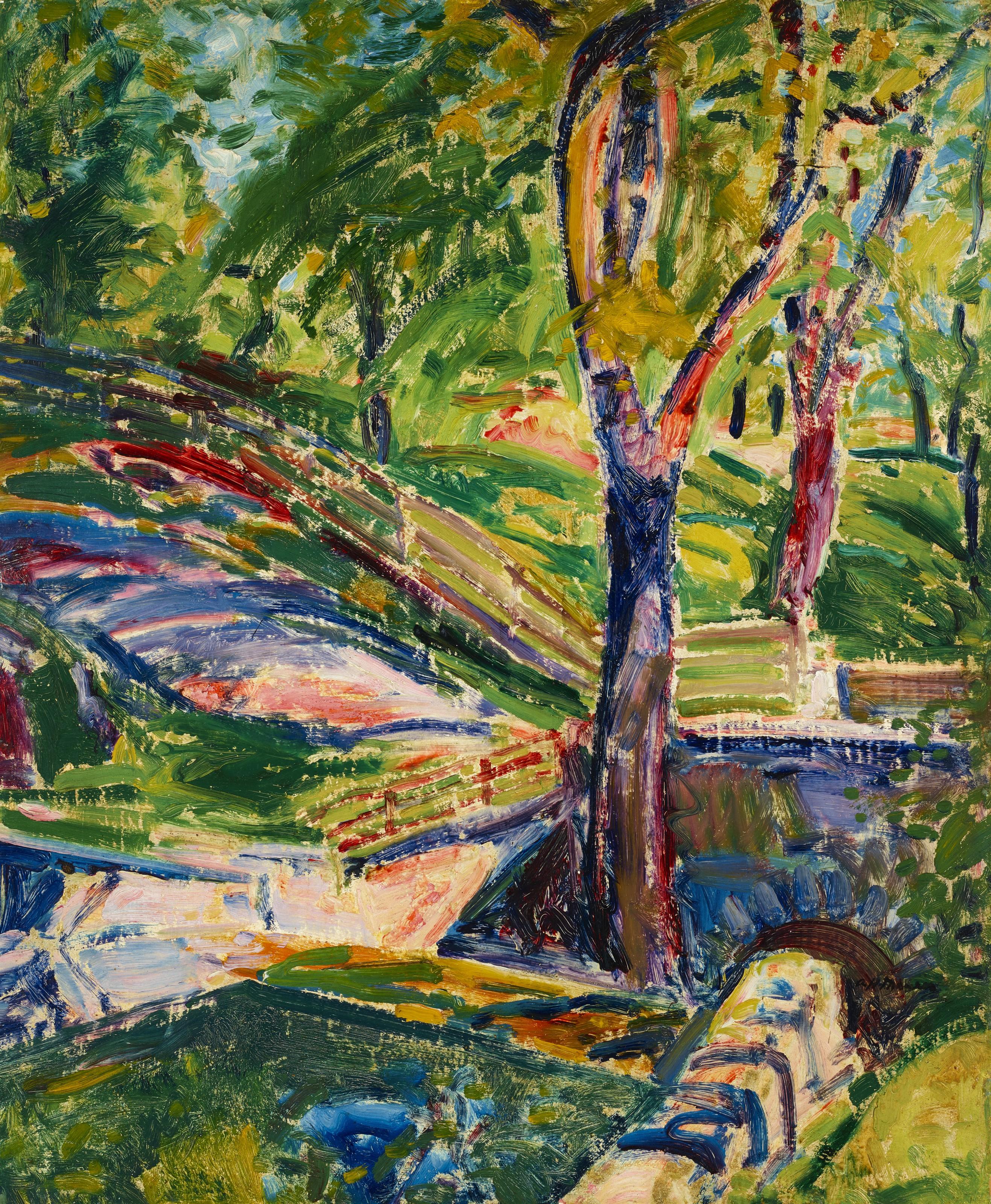 Alfred Henry Maurer - Fenced Landscape