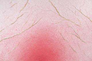 Alfred Hofkunst - Les pêchers en fleurs. 1976.