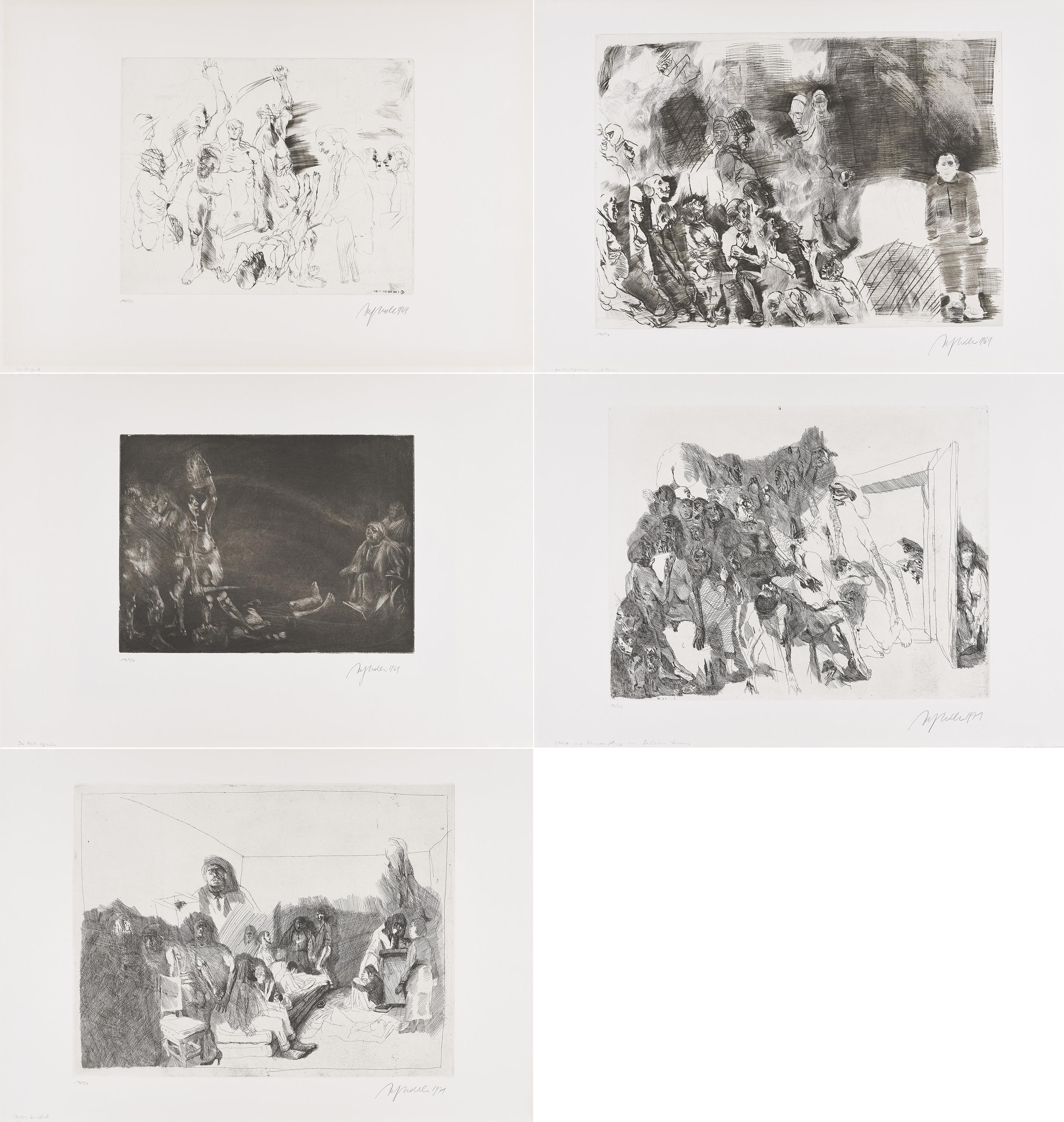 Alfred Hrdlicka - Acht Radierungen zu Elias Canetti Masse und Macht.