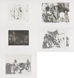 Alfred Hrdlicka - Acht Radierungen zu Elias Canetti Masse und Macht.