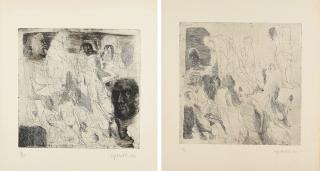 Alfred Hrdlicka - Konvolut von 2 Radierungen.