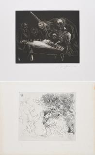 Alfred Hrdlicka - Konvolut von 2 Radierungen.