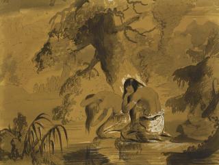 Alfred Jacob Miller - Female Indians Toilet