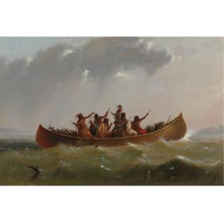 Alfred Jacob Miller - Indians in a Boat