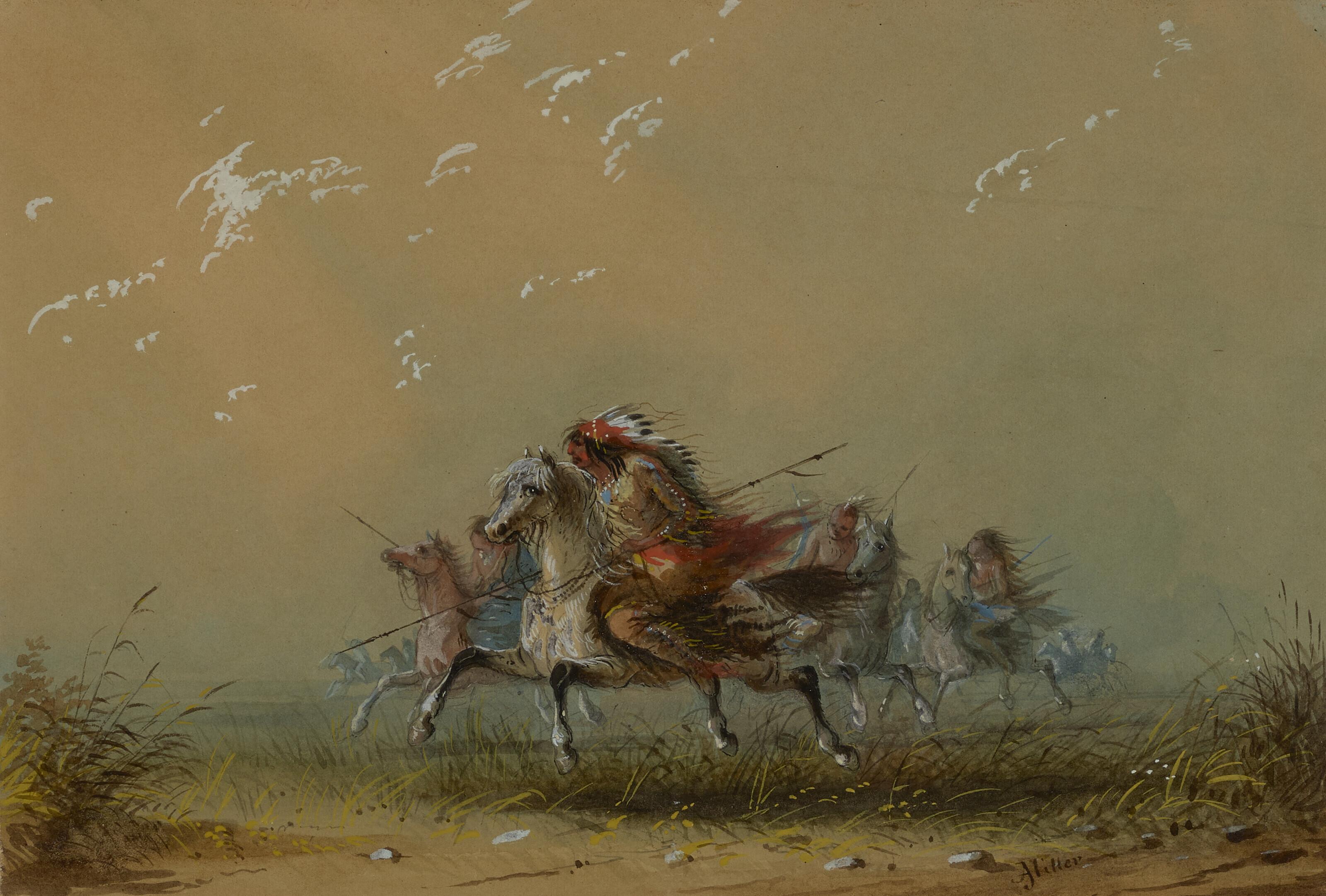 Alfred Jacob Miller - Indians on the War Path