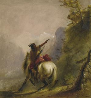 Alfred Jacob Miller - Shooting A Cougar