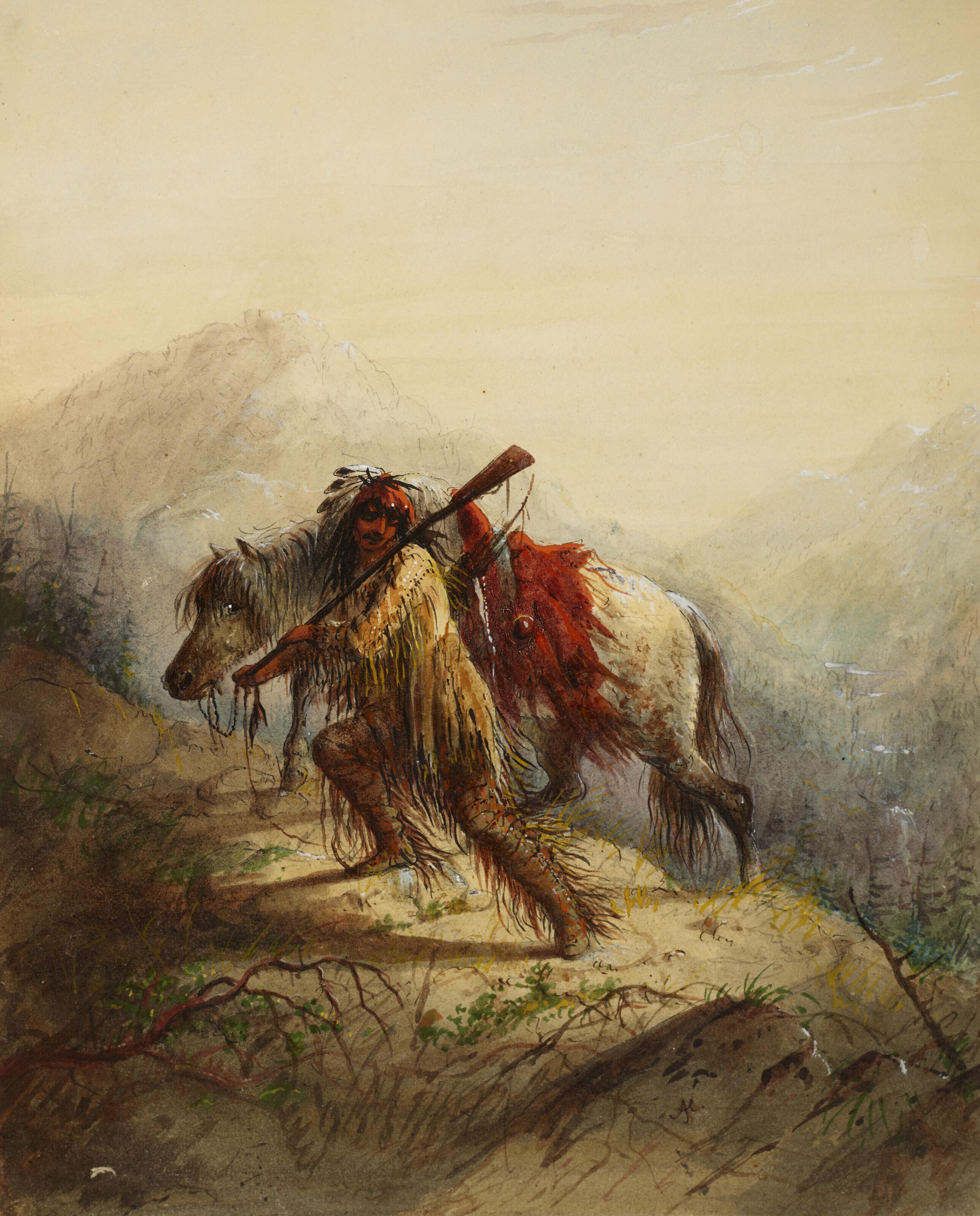 Alfred Jacob Miller - The Scalp-Lock