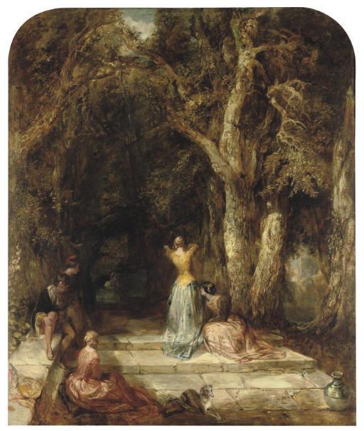 Alfred Joseph Woolmer, R.B.A. - The archery lesson