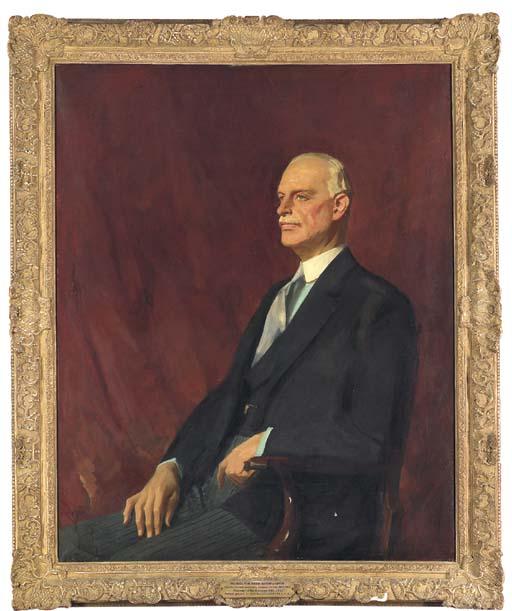 Alfred Kingsley Lawrence, R.A. - Portrait of Colonel, The Lord Astor of Hever, seated