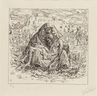 Alfred Kubin - 2 Bll.: Selbstmörderfriedhof – Pietà