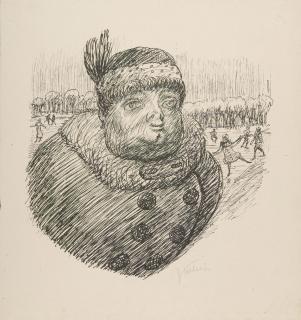 Alfred Kubin - 8 Bll. aus der Folge von 12 Bll.: „Masken“.