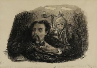 Alfred Kubin - „Der König und sein Kammerdiener“ (Ludwig II. von Bayern).