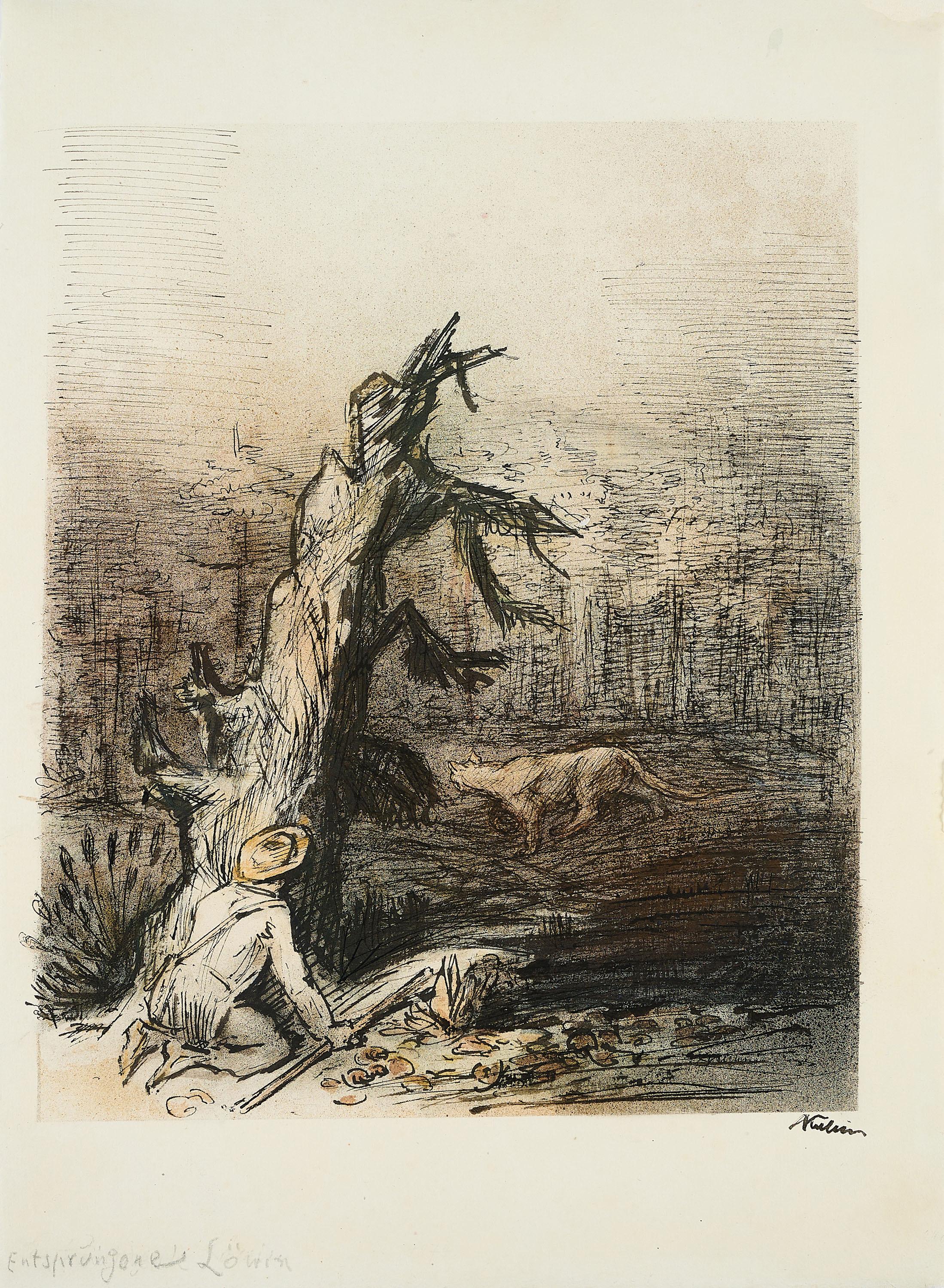 Alfred Kubin - Entsprungene Löwin.