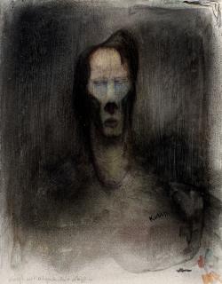 Alfred Kubin - Kopf mit abgeschnittener Nase (Head with cut off nose)