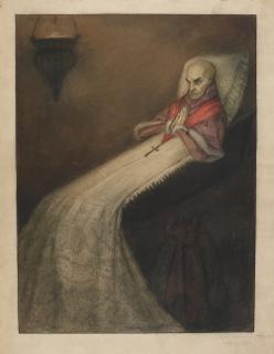 Alfred Kubin - Sterbender Papst (Dying Pope)