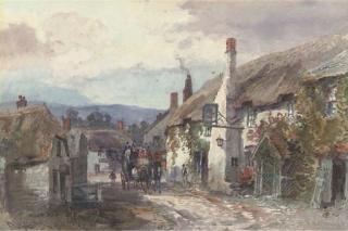 Alfred Leyman - The Ship Inn At Porlock
