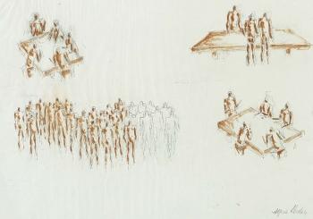 Alfred Lörcher - Studien zu Figurengruppen