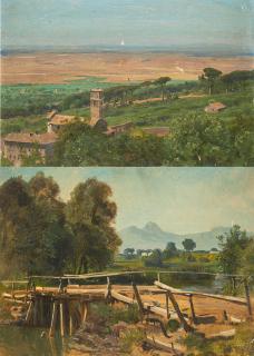 Alfred Metzener - 2 Ölstudien: \