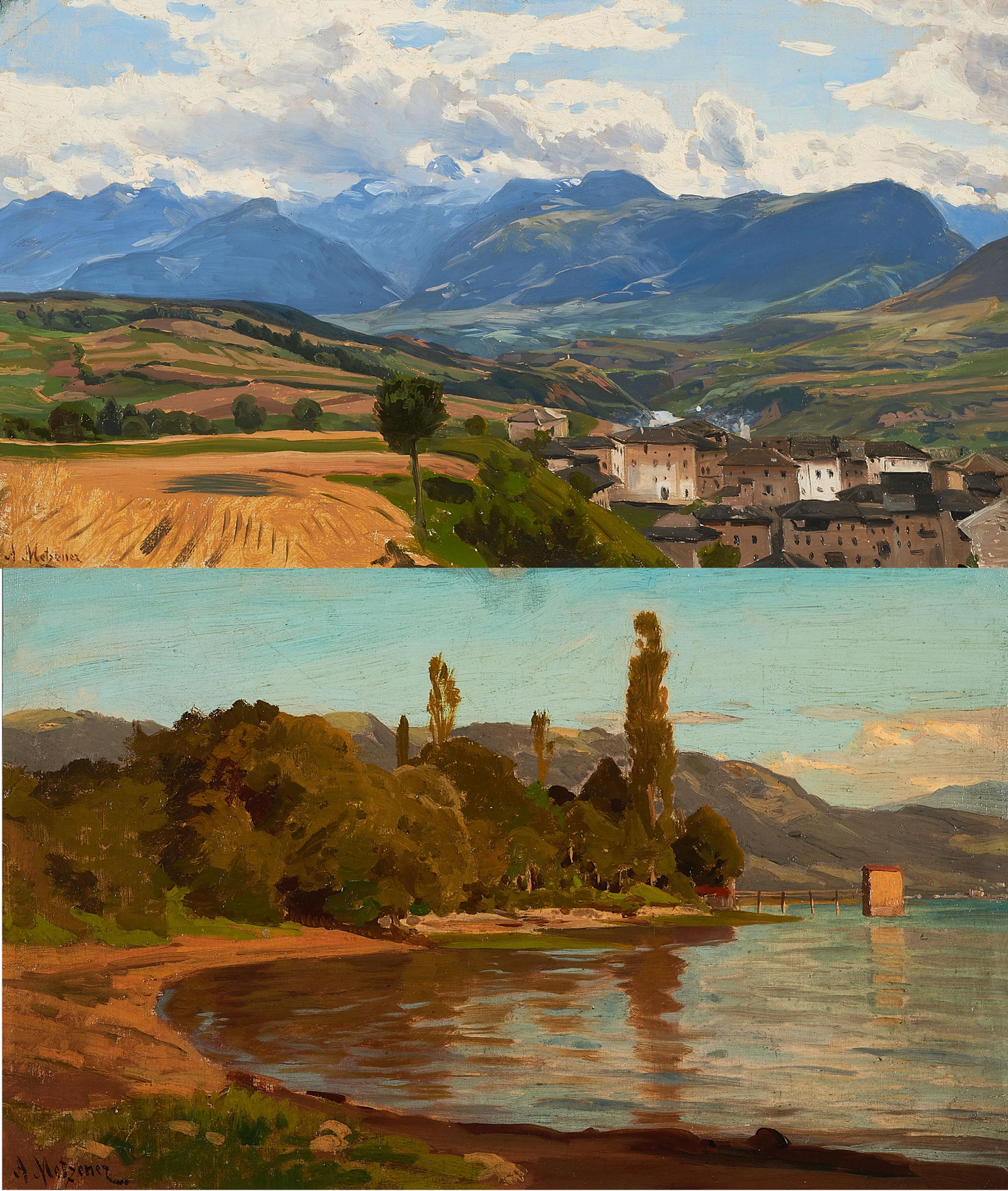 Alfred Metzener - 2 Ölstudien: \