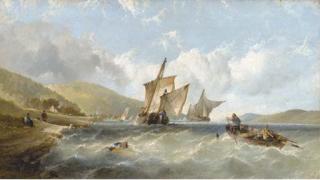 Alfred Montague - A blustery day in the estuary