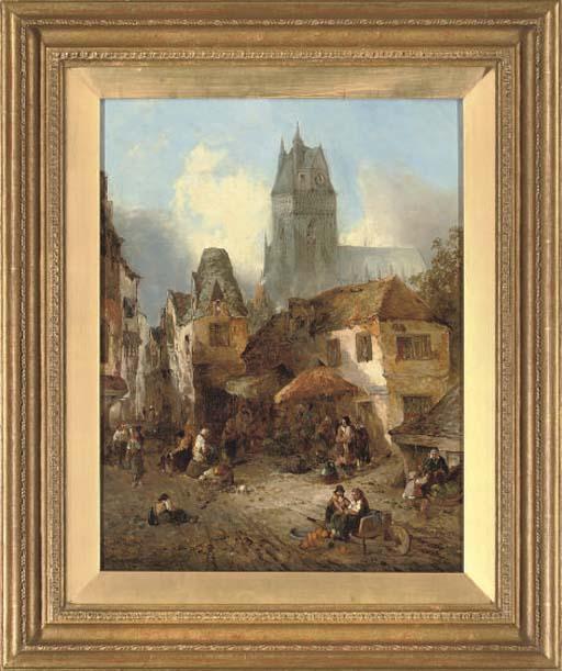 Alfred Montague - A bustling market town