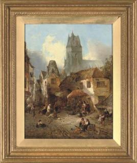 Alfred Montague - A bustling market town